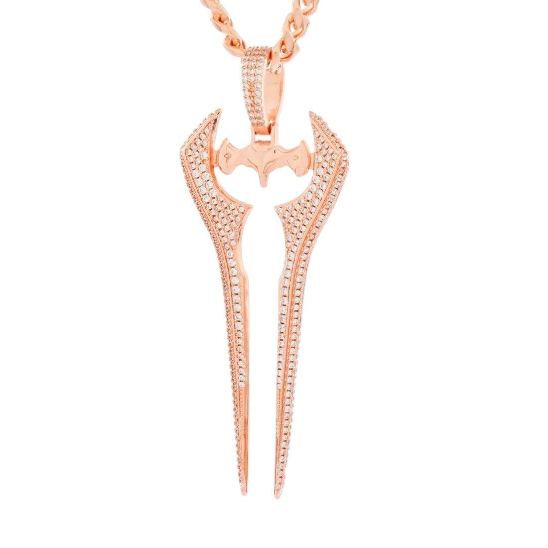 King Ice x Halo-Iced Energy Sword Necklace - ROSE GOLD